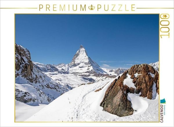Produktbild: CALVENDO Puzzle Alpenpanorama mit Matterhorn | 1000 Teile Lege-Gr&ouml;&szlig;e 64x48cm Foto-Puzzle f&uuml;r gl&uuml;ckliche Stunden