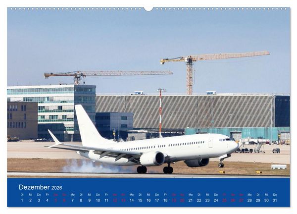 Produktbild: Besondere Flugzeuge am Flughafen Stuttgart (hochwertiger Premium Wandkalender 2026 DIN A2 quer), Kunstdruck in Hochglanz
