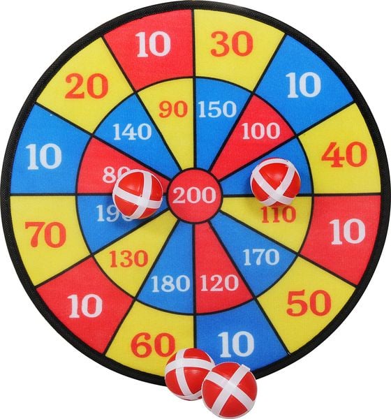 Produktbild: Outdoor Active Dartscheibe Klett mit 4 B&auml;llen, &Oslash;37cm