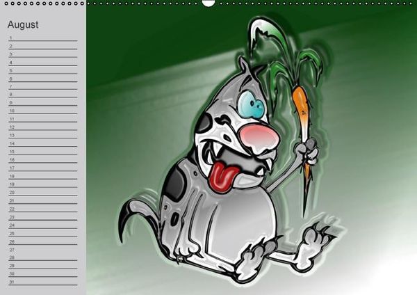 Produktbild: Hunde-Geburtstagskalender / Witziger Cartoon-Kalender (Wandkalender immerw&auml;hrend DIN A2 quer)