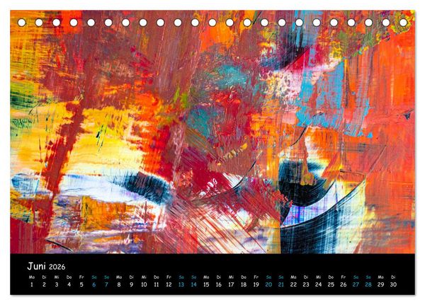 Produktbild: Abstraktes - Harmonie des Zufalls in Formen und Farben (Tischkalender 2026 DIN A5 quer), CALVENDO Monatskalender