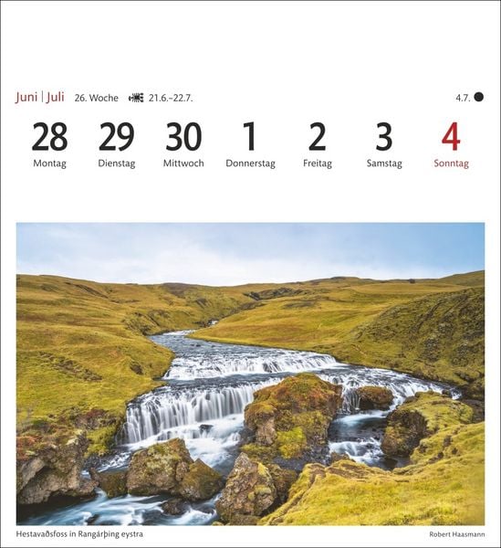 Produktbild: Island Sehnsuchtskalender 2027 - Wochenkalender mit 53 Postkarten