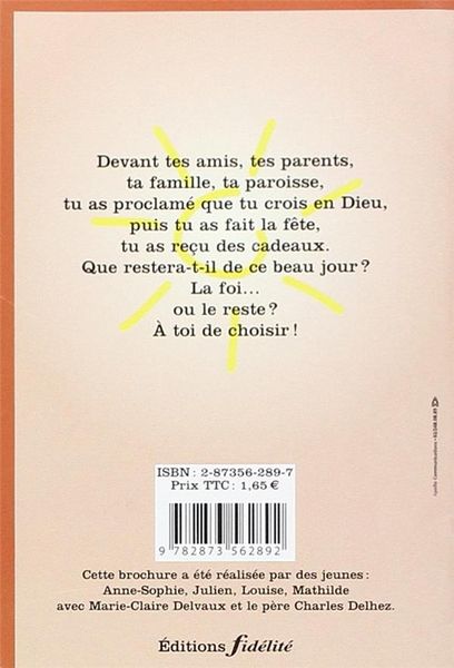 Produktbild: Ma profession de foi aux couleurs