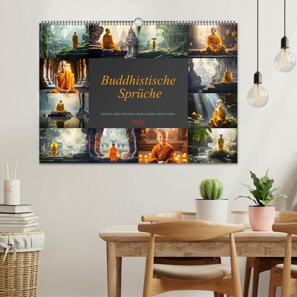 Produktbild: Buddhistische Spr&uuml;che (Wandkalender 2026 DIN A2 quer), CALVENDO Monatskalender