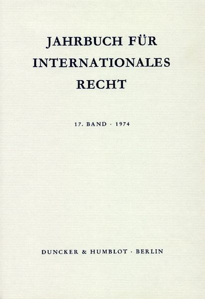 Produktbild: Jahrbuch f&uuml;r Internationales Recht.