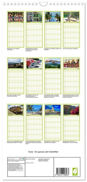 Produktbild: Familienplaner 2026 - Kuba - Ein ganzes Jahr Karibikflair mit 5 Spalten (Wandkalender, 21 x 45 cm) CALVENDO
