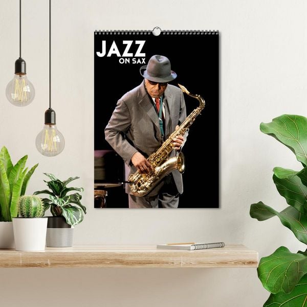 Produktbild: Jazz on sax (Calendrier mural 2026 DIN A3 horizontal), CALVENDO calendrier mensuel