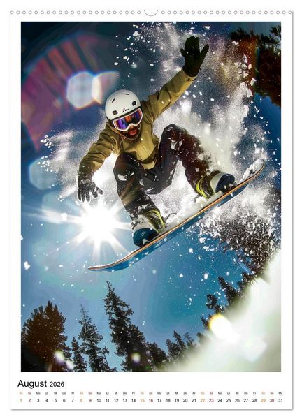 Produktbild: Snowboarden - coole Tage (hochwertiger Premium Wandkalender 2026 DIN A2 hoch), Kunstdruck in Hochglanz