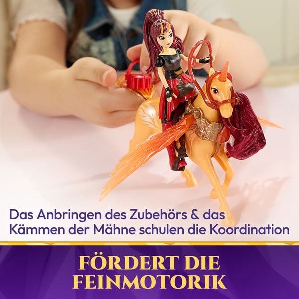 Produktbild: Unicorn Academy - Wing Magic Valentina und Cinder Spielset, Einhorn-und-Puppe-Set mit Fl&uuml;geln, ab 4 Jahren