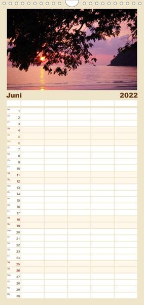 Produktbild: Familienplaner Farben am Meer (Wandkalender 2022 , 21 cm x 45 cm, hoch)
