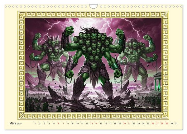 Produktbild: Ungeheuer der griechischen Mythologie (Wandkalender 2027 DIN A3 quer), CALVENDO Monatskalender
