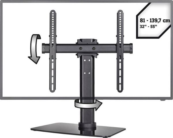 Produktbild: SpeaKa Professional SP-TT-05 TV-Standfu&szlig; 81,3 cm (32") - 139,7 cm (55") Neigbar, Schwenkbar, H&ouml;henverstellbar