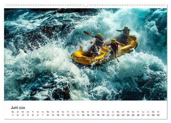 Produktbild: Rafting f&uuml;r Mutige (Wandkalender 2026 DIN A2 quer), CALVENDO Monatskalender