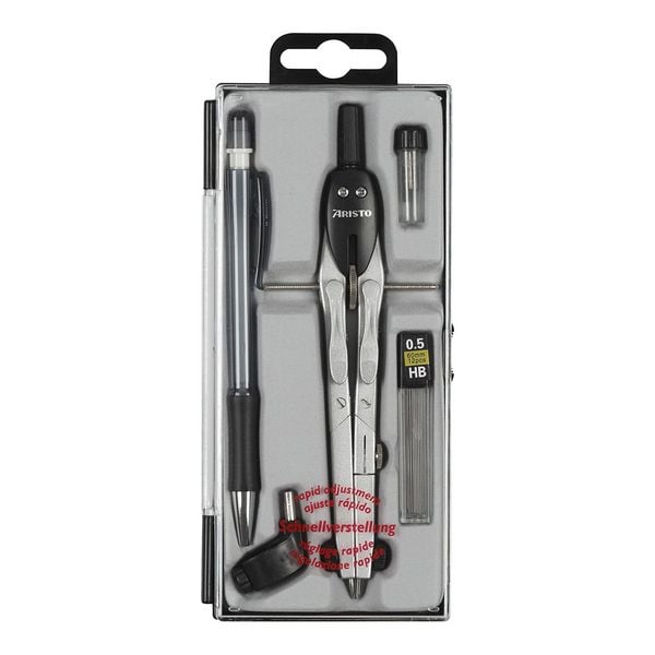 Produktbild: ARISTO College Schnellverstellzirkel Set GZ-Schulset, 6-teilig