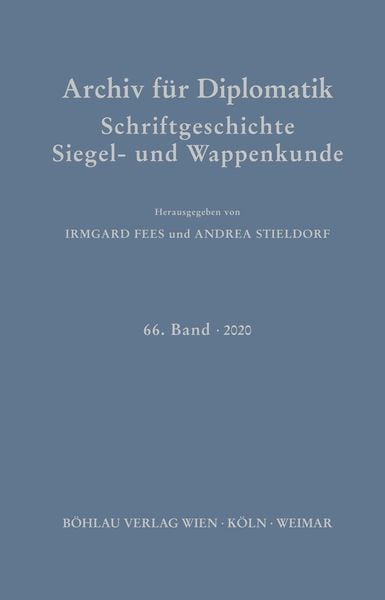 Produktbild: Archiv f&uuml;r Diplomatik, Schriftgeschichte, Siegel- und Wappenkunde