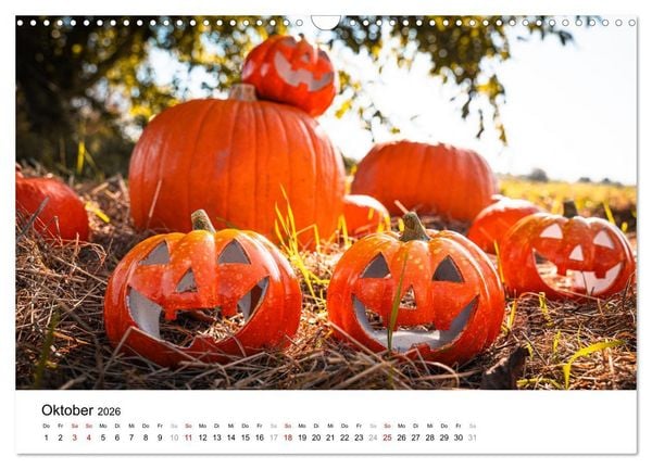 Produktbild: K&Uuml;RBIS KALENDER - Die sch&ouml;nsten K&uuml;rbisse des Jahres (Wandkalender 2026 DIN A3 quer), CALVENDO Monatskalender