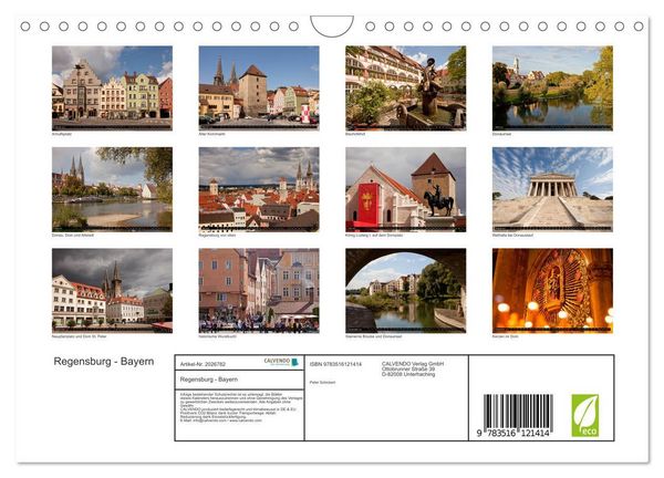 Produktbild: Regensburg - Bayern (Wandkalender 2026 DIN A4 quer), CALVENDO Monatskalender