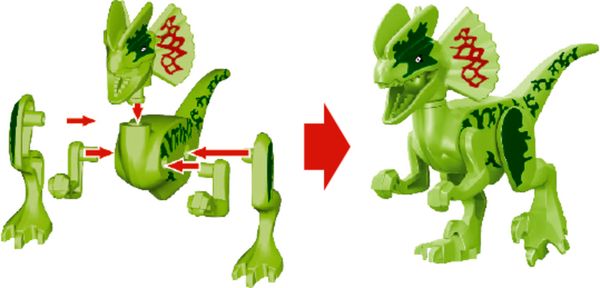 Produktbild: Mini-Bausatz Dinosaurier - T-Rex World, sort.i.D.