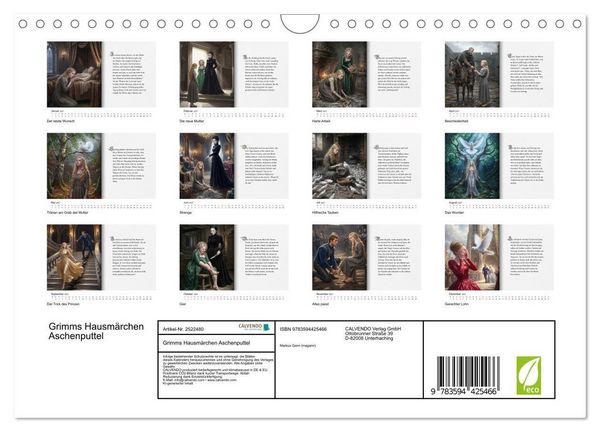 Produktbild: Grimms Hausm&auml;rchen Aschenputtel (Wandkalender 2027 DIN A4 quer), CALVENDO Monatskalender