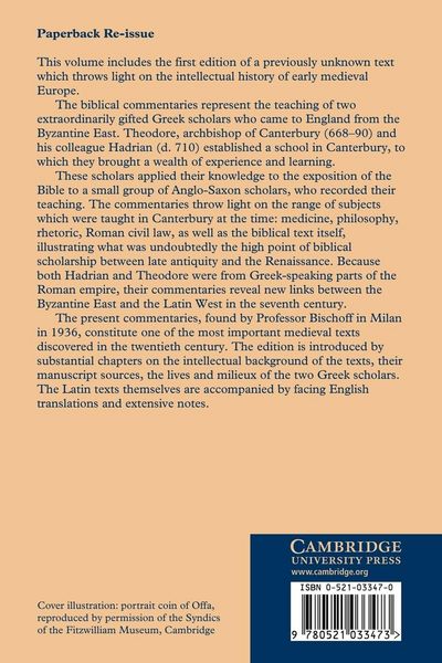 Produktbild: Biblical Commentaries from the Canterbury School of Theodore and Hadrian