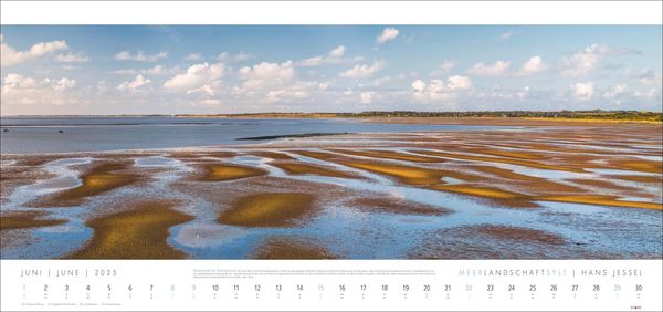 'Meerlandschaft SYLT Kalender 2025 - Hans Jessel' - 'Panoramakalender