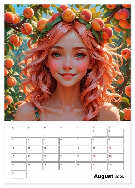 Produktbild: Fruchtiger Elfenzauber (hochwertiger Premium Wandkalender 2026 DIN A2 hoch), Kunstdruck in Hochglanz