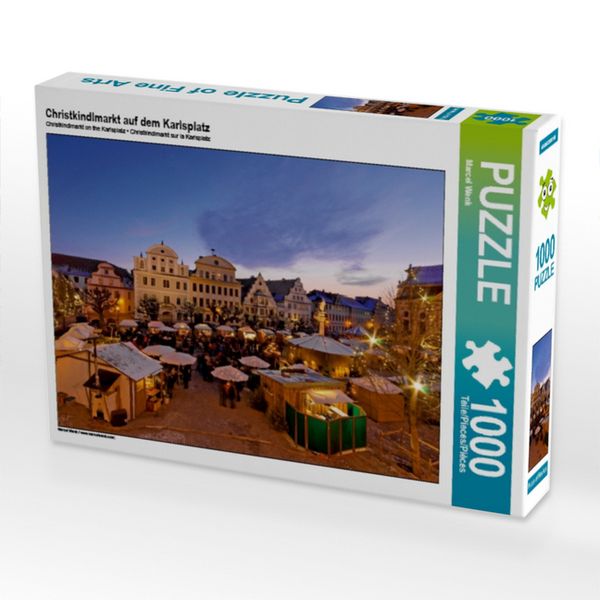 Produktbild: CALVENDO Puzzle Christkindlmarkt auf dem Karlsplatz | 1000 Teile Lege-Gr&ouml;&szlig;e 64x48cm Foto-Puzzle f&uuml;r gl&uuml;ckliche Stunden