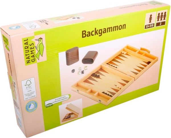 Natural Games Backgammon 38 x 22 x 5 cm