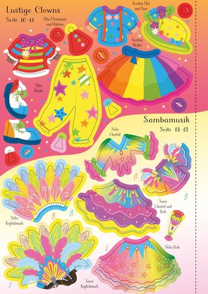 Mein erstes Anziehpuppen-Stickerbuch: Kaja feiert Karneval
