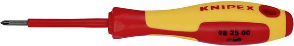 Produktbild: Knipex 98 25 00 VDE Kreuzschlitz-Schraubendreher PZ 0 Klingenl&auml;nge: 60mm DIN EN 60900