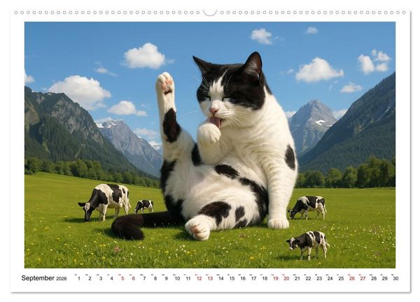 Produktbild: Katzen Weltherrschaft (hochwertiger Premium Wandkalender 2026 DIN A2 quer), Kunstdruck in Hochglanz