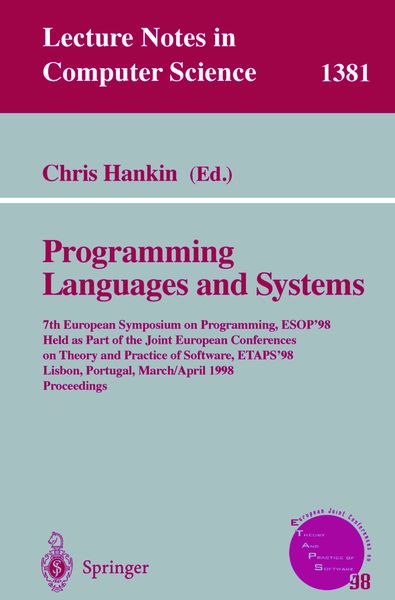 Produktbild: Programming Languages and Systems