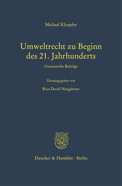 Produktbild: Umweltrecht zu Beginn des 21. Jahrhunderts.
