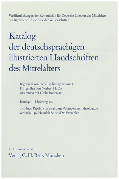 Produktbild: Katalog der deutschsprachigen illustrierten Handschriften des Mittelalters Band 4/1, Lfg. 1/2: 27-36