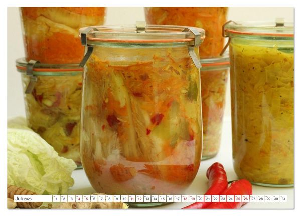 Produktbild: Fermentiertes Gem&uuml;se (Wandkalender 2026 DIN A4 quer), CALVENDO Monatskalender