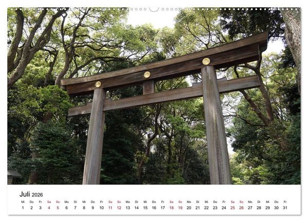 Produktbild: Tokio Kalender mit historischen Tempeln und Schreinen (Wandkalender 2026 DIN A2 quer), CALVENDO Monatskalender