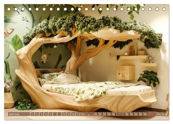 Produktbild: Wohntr&auml;ume aus Holz (Tischkalender 2026 DIN A5 quer), CALVENDO Monatskalender