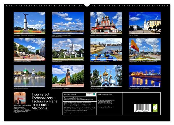 Produktbild: Traumstadt Tscheboksary - Tschuwaschiens malerische Metropole (hochwertiger Premium Wandkalender 2026 DIN A2 quer), Kunstdruck in Hochglanz