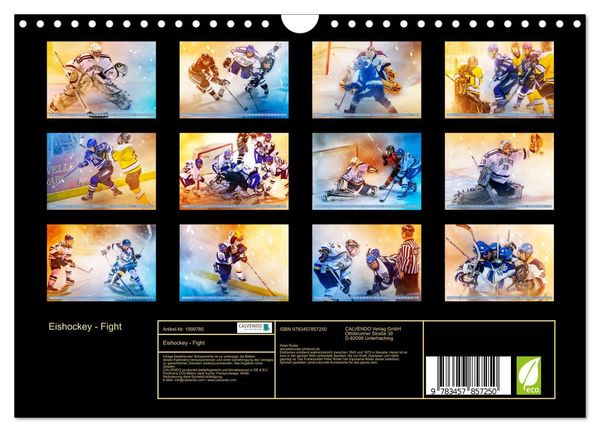 Produktbild: Eishockey - Fight (Wandkalender 2026 DIN A4 quer), CALVENDO Monatskalender