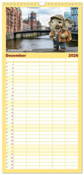 Produktbild: Familienplaner 2026 - Die Mikrofanten auf Europareise mit 5 Spalten (Wandkalender, 21 x 45 cm) CALVENDO