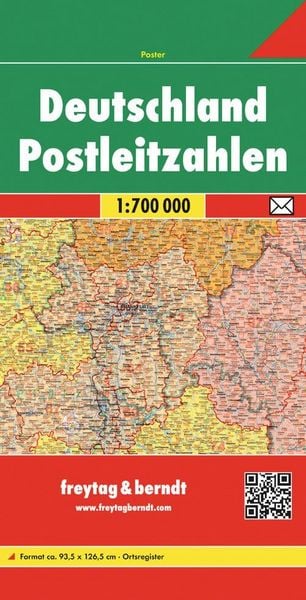 Produktbild: Freytag & berndt Deutschland Postleitzahlen 1:700.000