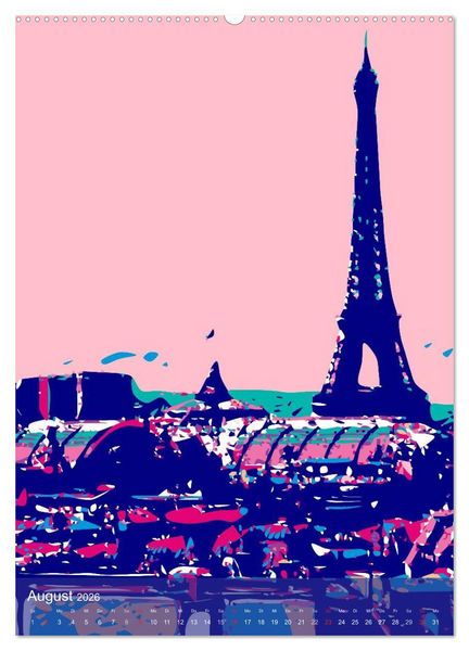 Produktbild: Paris pop-art (hochwertiger Premium Wandkalender 2026 DIN A2 hoch), Kunstdruck in Hochglanz