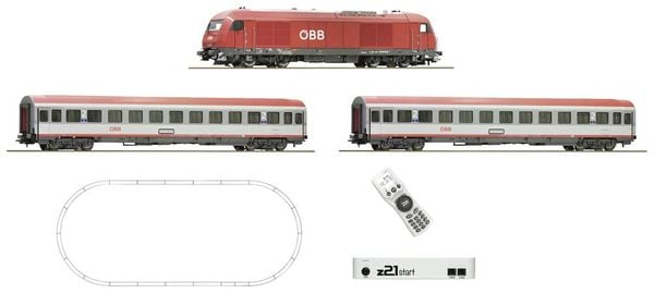 Roco 5110005 H0 z21start Digital-Set Diesellok Rh 2016 mit Schnellzug der ÖBB