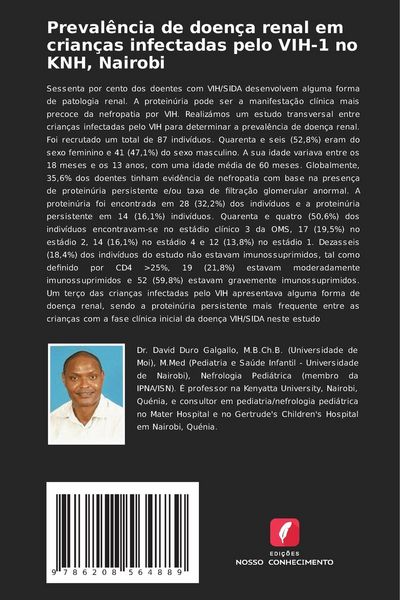 Produktbild: Preval&ecirc;ncia de doen&ccedil;a renal em crian&ccedil;as infectadas pelo VIH-1 no KNH, Nairobi