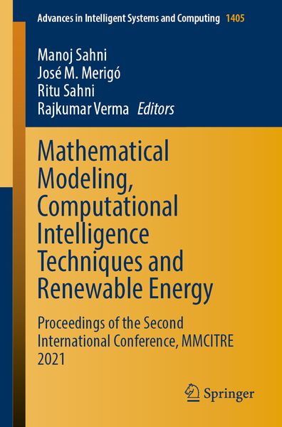 Produktbild: Mathematical Modeling, Computational Intelligence Techniques and Renewable Energy