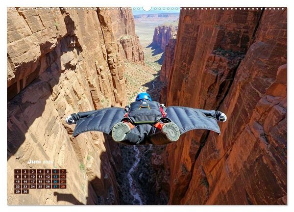 Produktbild: Base Jumping Adrenalin- Kick (hochwertiger Premium Wandkalender 2026 DIN A2 quer), Kunstdruck in Hochglanz