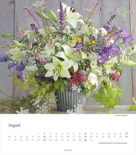 Blumenliebe 2026 - Foto-Kalender - Wand-Kalender - 30x34 - Blumen-Liebe