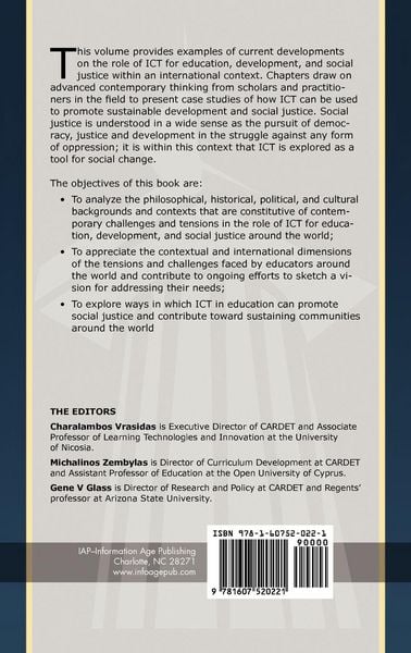 Produktbild: Ict for Education, Development, and Social Justice (Hc)