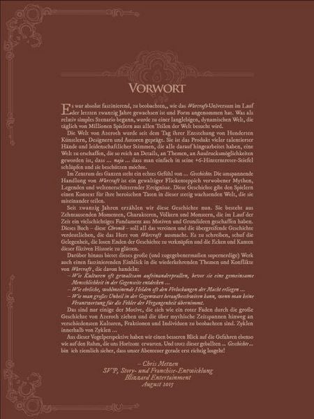 Produktbild: World of Warcraft: Chroniken Bd. 1