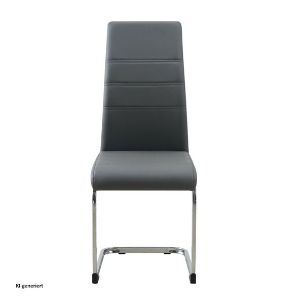 Produktbild: HTI-Living HTI-Line Schwingstuhl 4er Set PU grau SallyC HTI-Line Schwingstuhl 4er Set PU grau SallyC